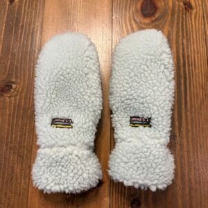 LL Bean Mountain Pile Fleece Mittens Womens Small Mint‎ Green